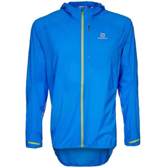 Salomon Blue Packable Full Zip Fast Wing Hoodie Jacket Size XL 41121 - Picture 1 of 9